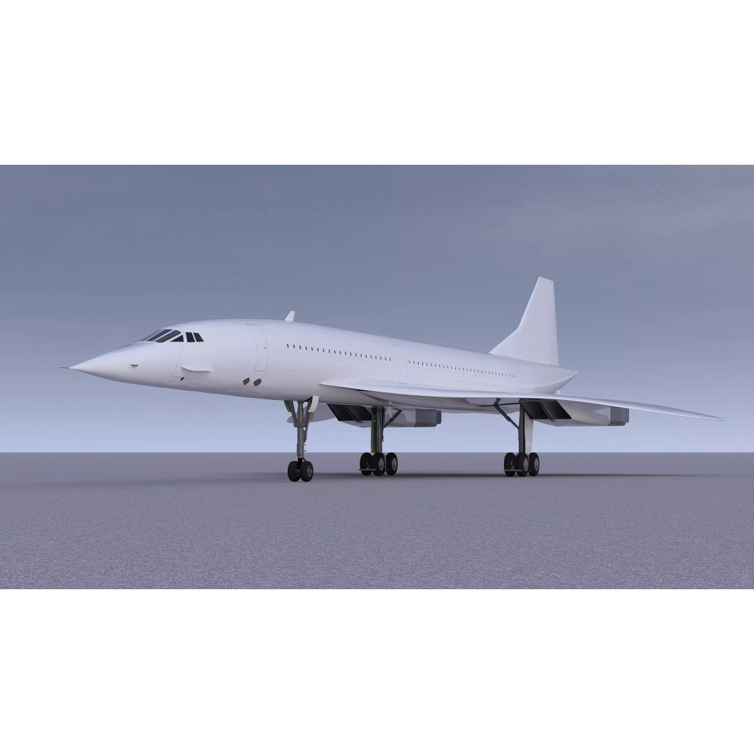 Concorde 3D Model – High Poly Aircraft with Multiple Templates, FBX - View 18