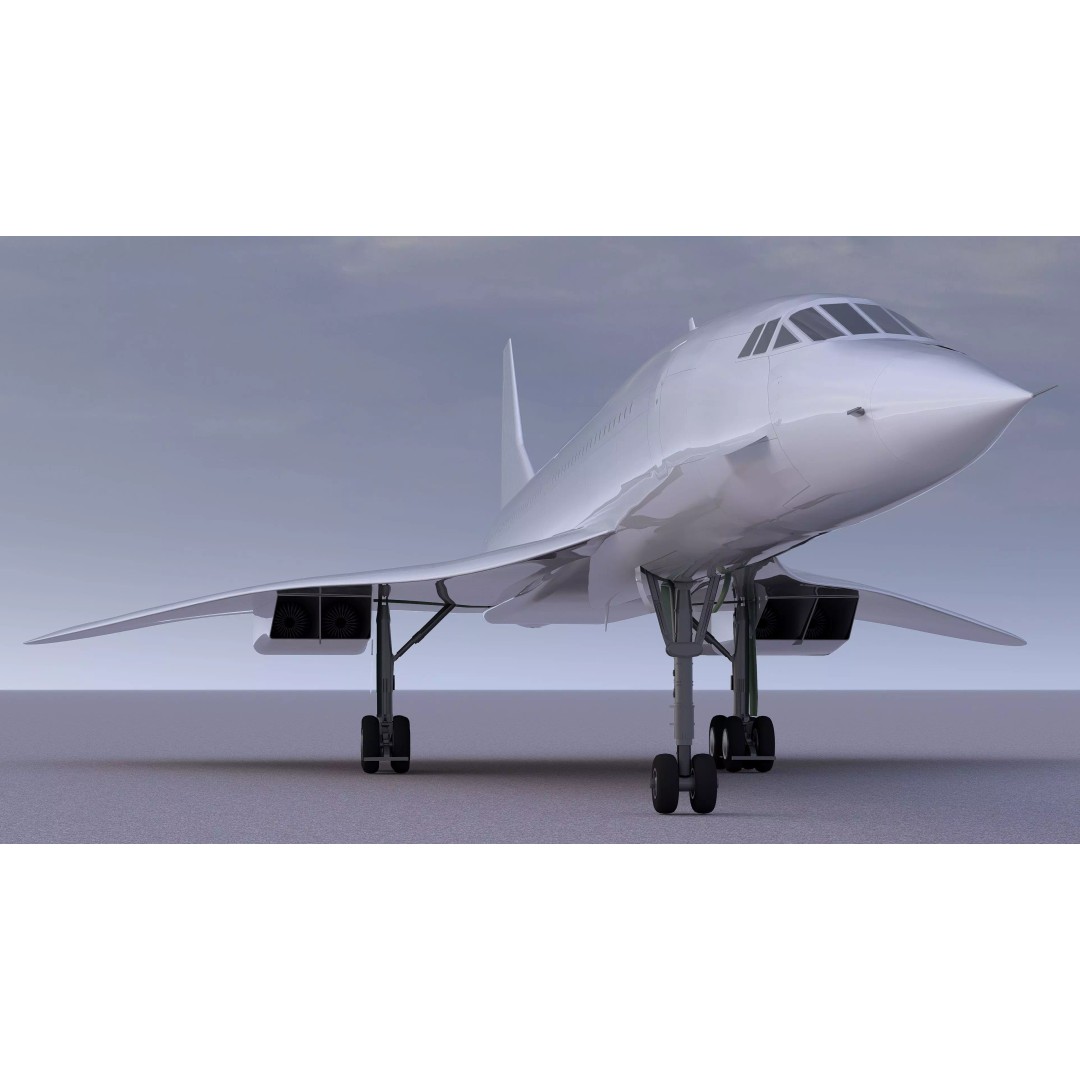 Concorde 3D Model – High Poly Aircraft with Multiple Templates, FBX - View 20