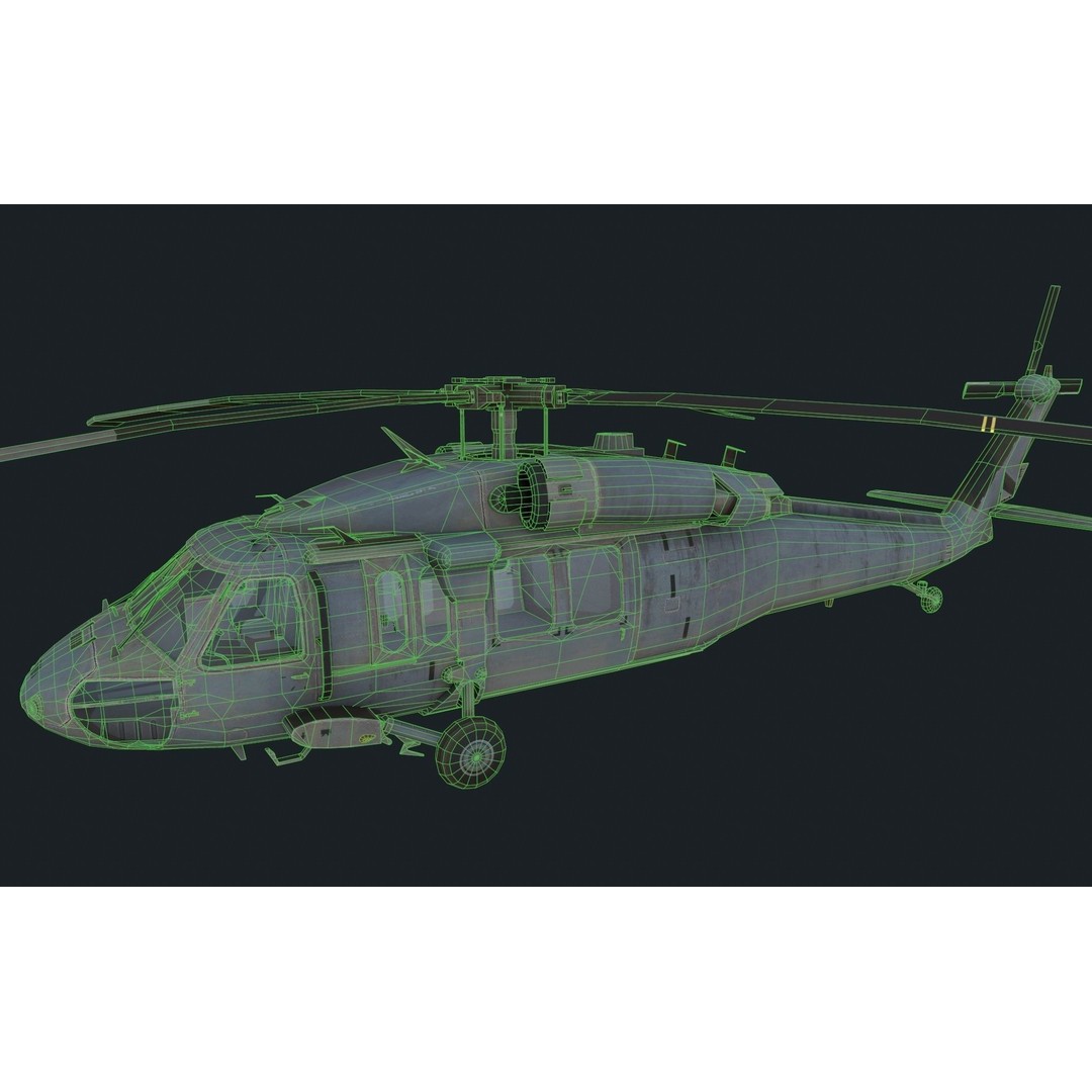 Helicopter 3D Model – Low Poly Military Aircraft Pack, FBX