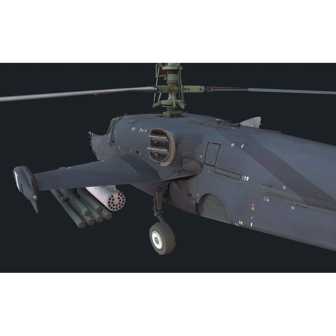 Helicopter 3D Model – Low Poly Military Aircraft Pack, FBX - View 15