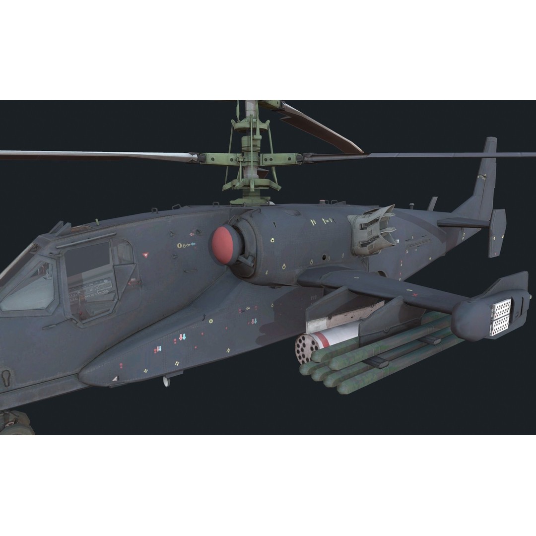 Helicopter 3D Model – Low Poly Military Aircraft Pack, FBX - View 16