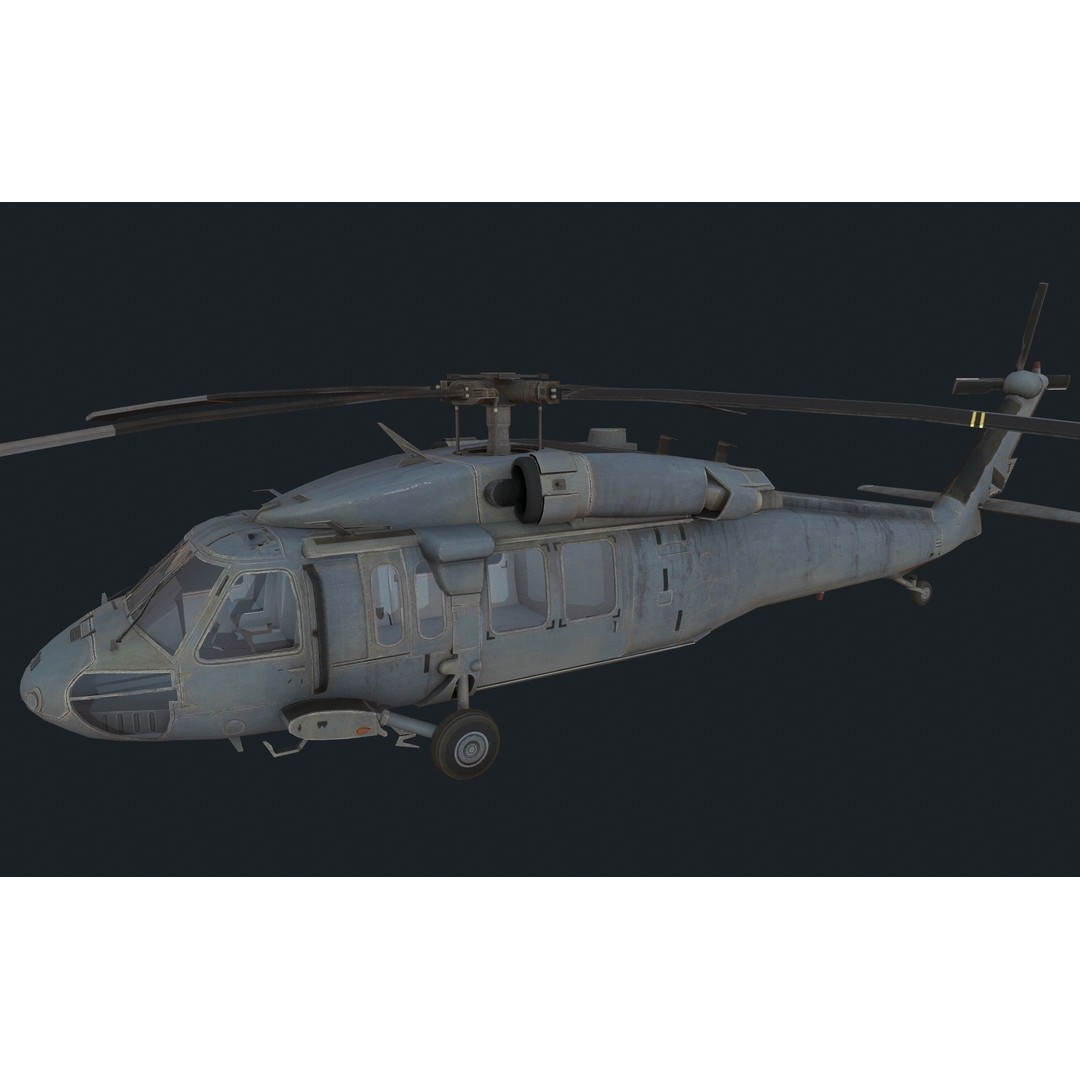 Helicopter 3D Model – Low Poly Military Aircraft Pack, FBX - View 28