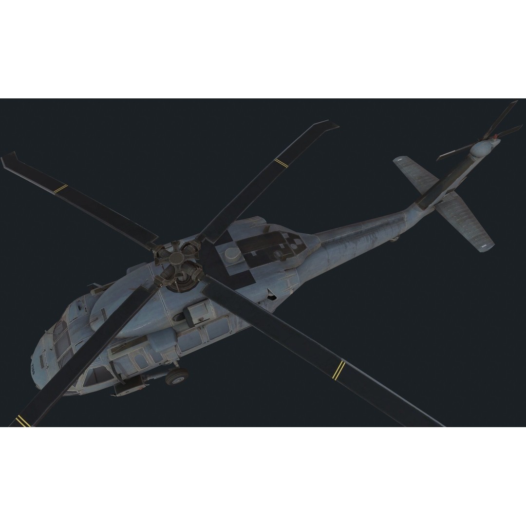 Helicopter 3D Model – Low Poly Military Aircraft Pack, FBX - View 29