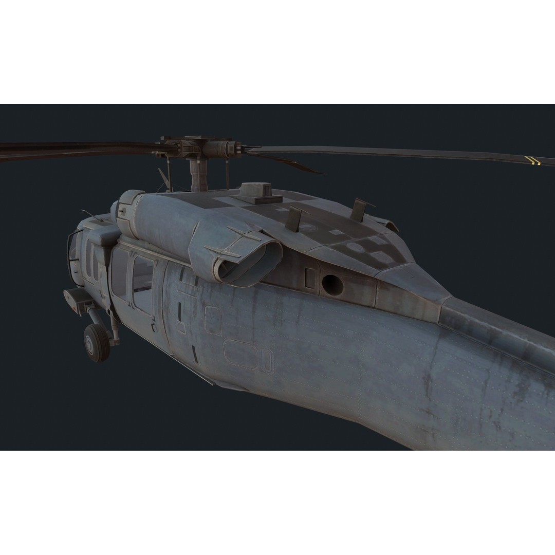 Helicopter 3D Model – Low Poly Military Aircraft Pack, FBX - View 30