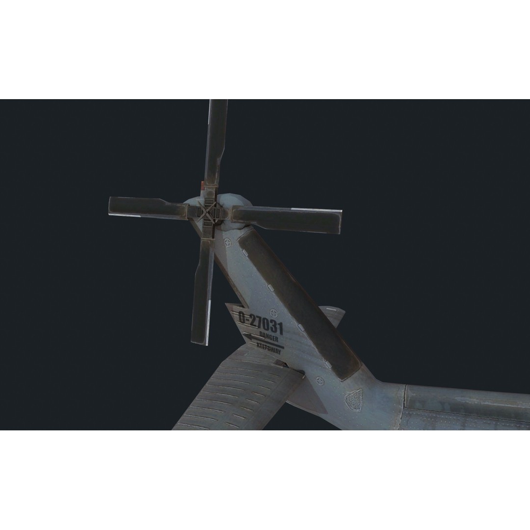 Helicopter 3D Model – Low Poly Military Aircraft Pack, FBX - View 31