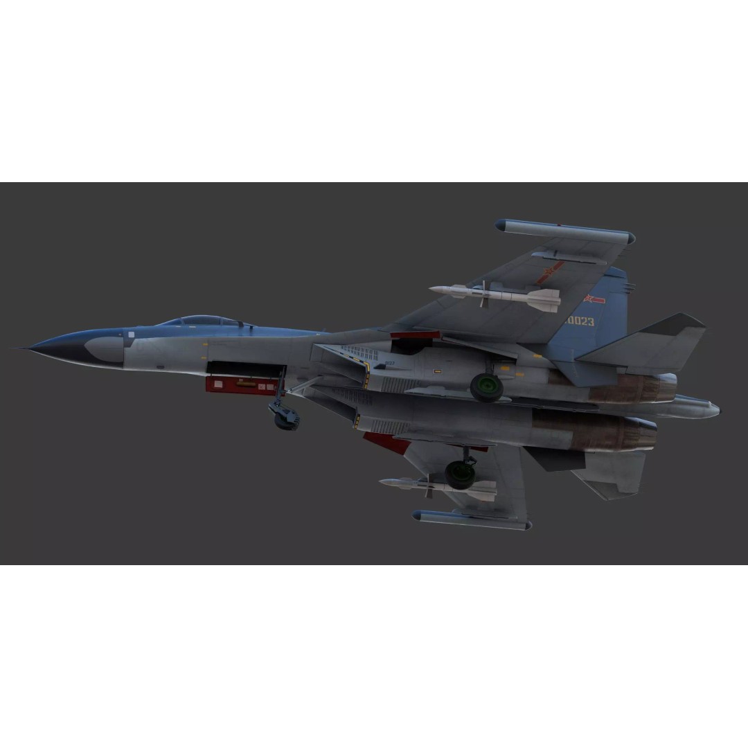 Shenyang J-11 Yinglong 3D Model – PBR Aircraft Asset, FBX, Blender