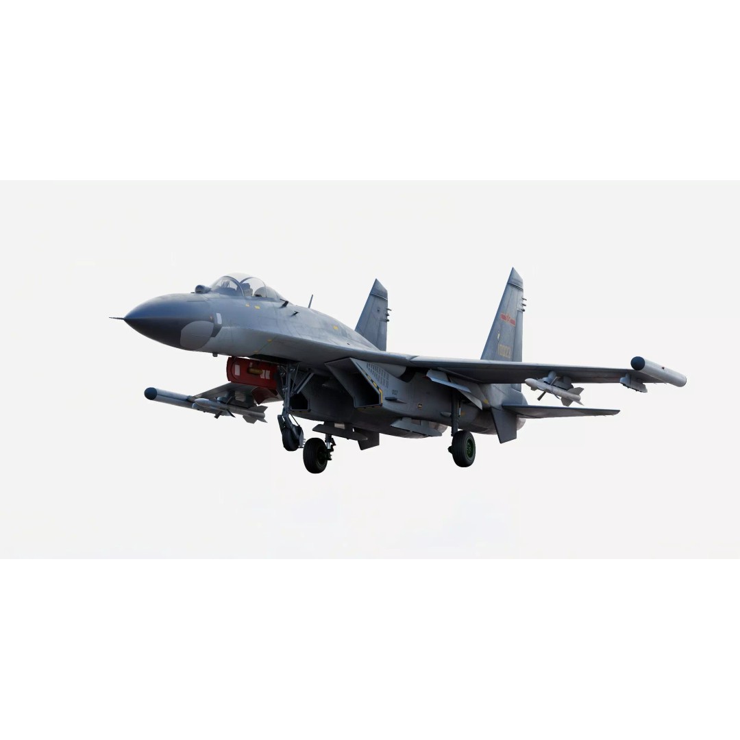 Shenyang J-11 Yinglong 3D Model – PBR Aircraft Asset, FBX, Blender - View 2