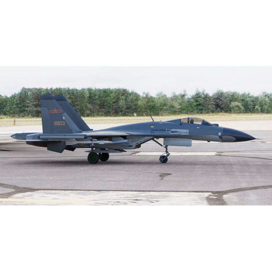 Shenyang J-11 Yinglong 3D Model – PBR Aircraft Asset, FBX, Blender - View 5