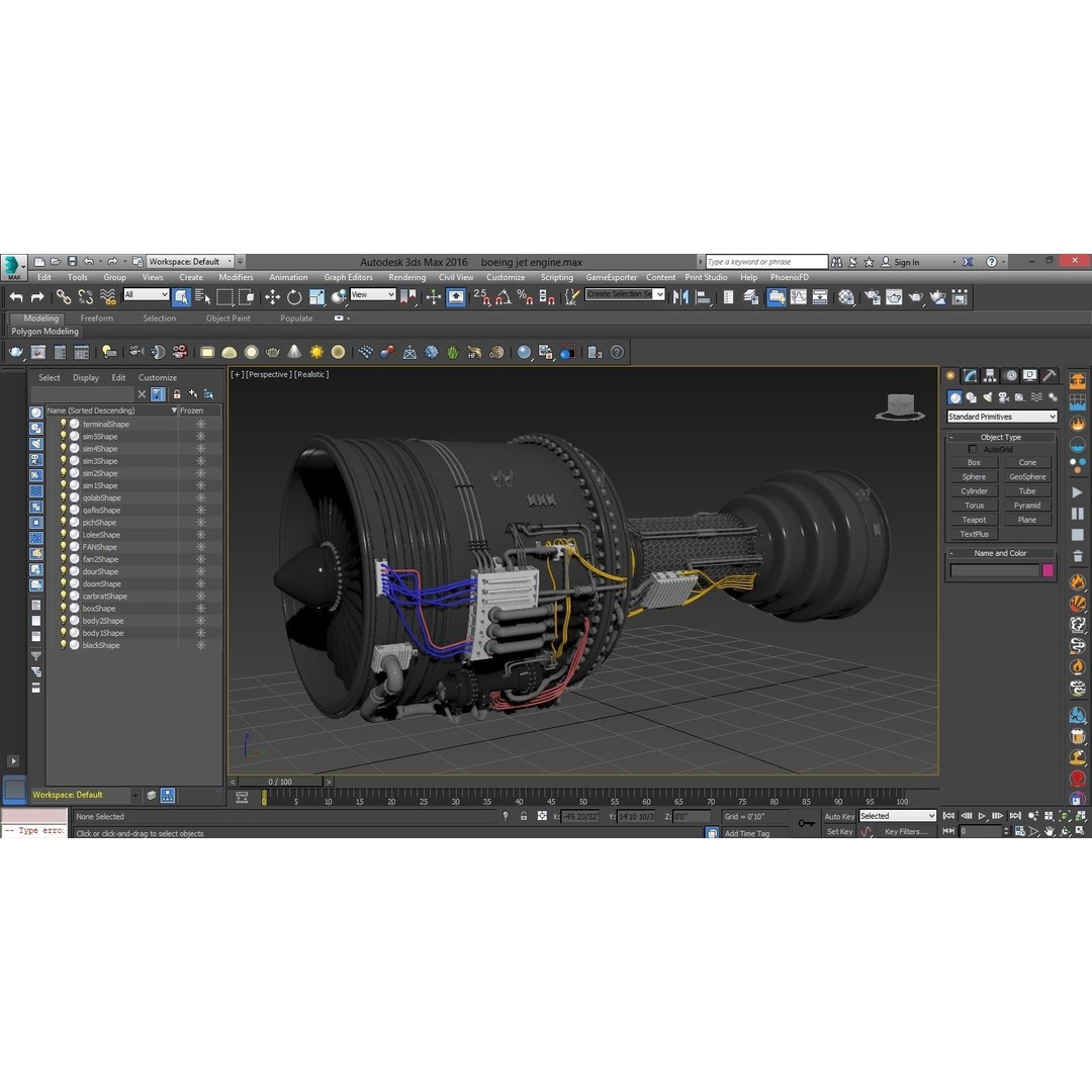 Boeing Jet Engine 3D Model – High Detail Aircraft Asset, FBX & OBJ - View 5