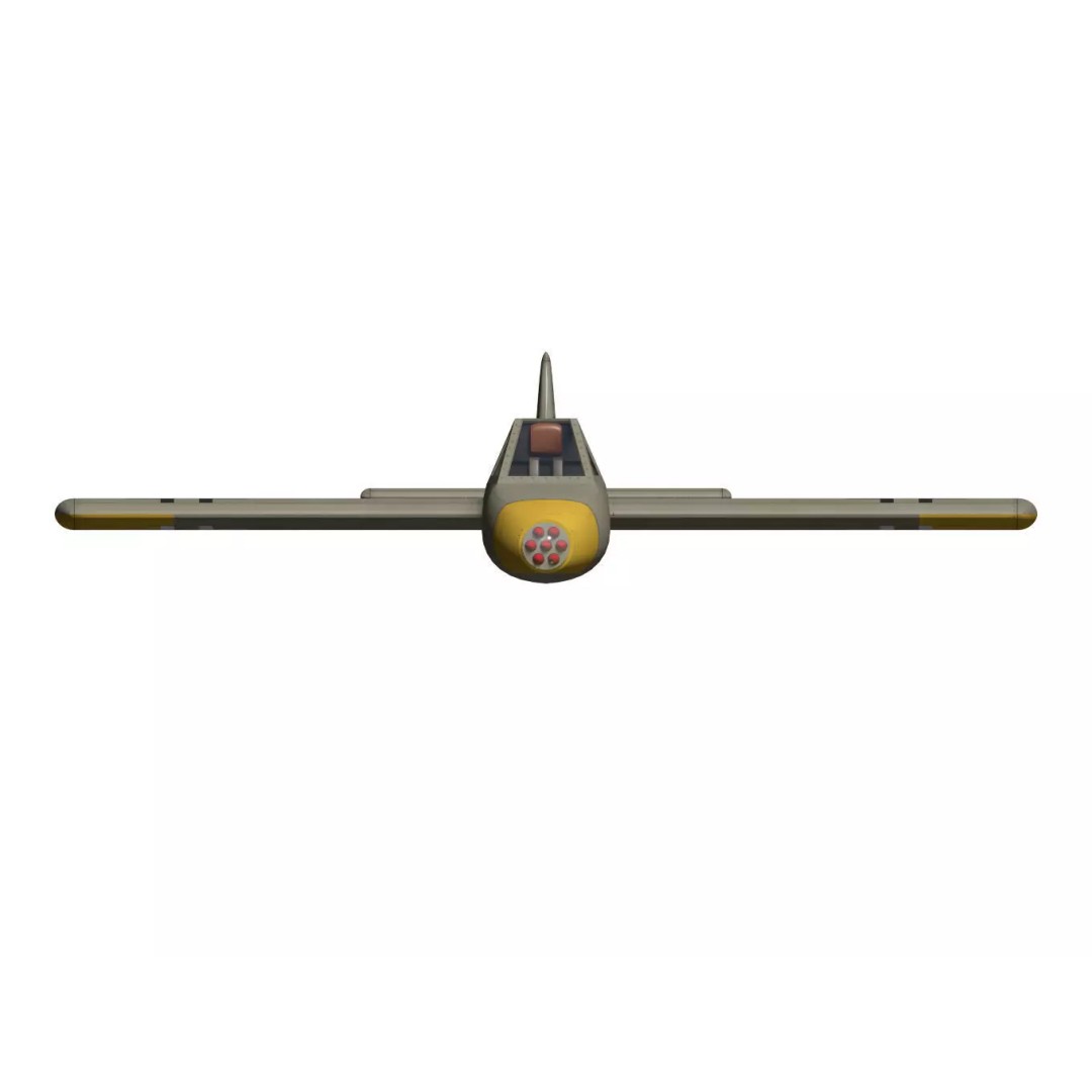 Zeppelin Rammer 3D Model – High Poly Military Aircraft, FBX - View 10