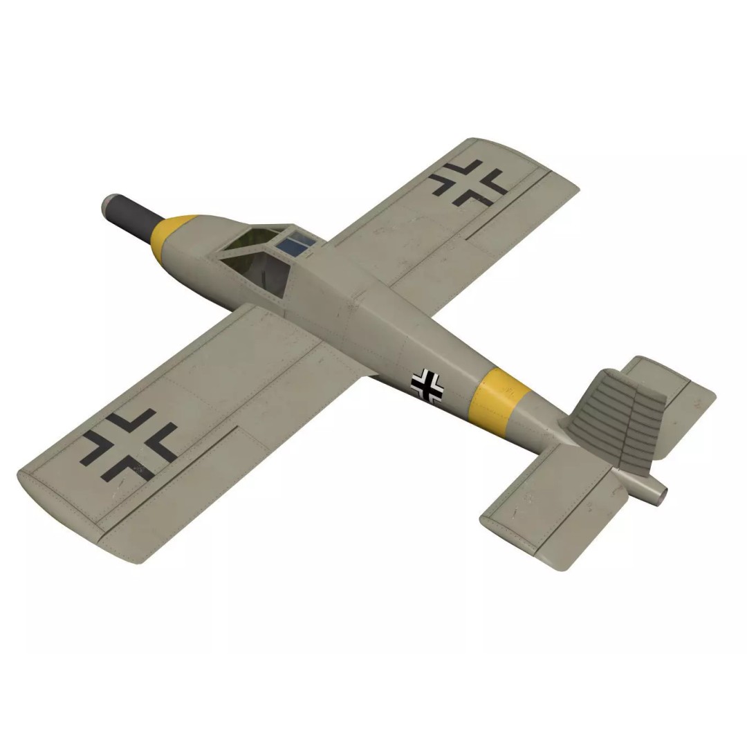 Zeppelin Rammer 3D Model – High Poly Military Aircraft, FBX - View 3
