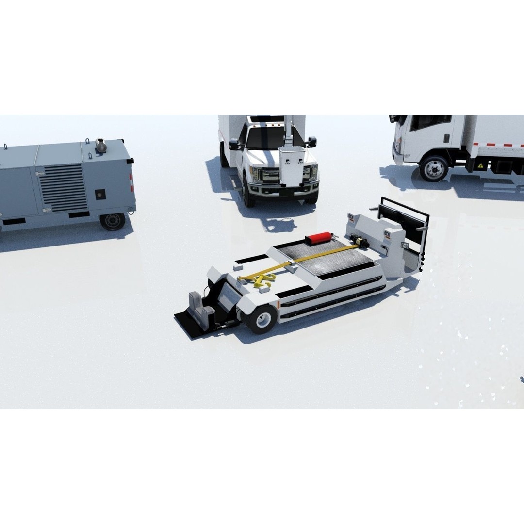 LEKTRO 8750 Tractor 3D Model – Low Poly Aircraft Towing Asset, FBX - View 10