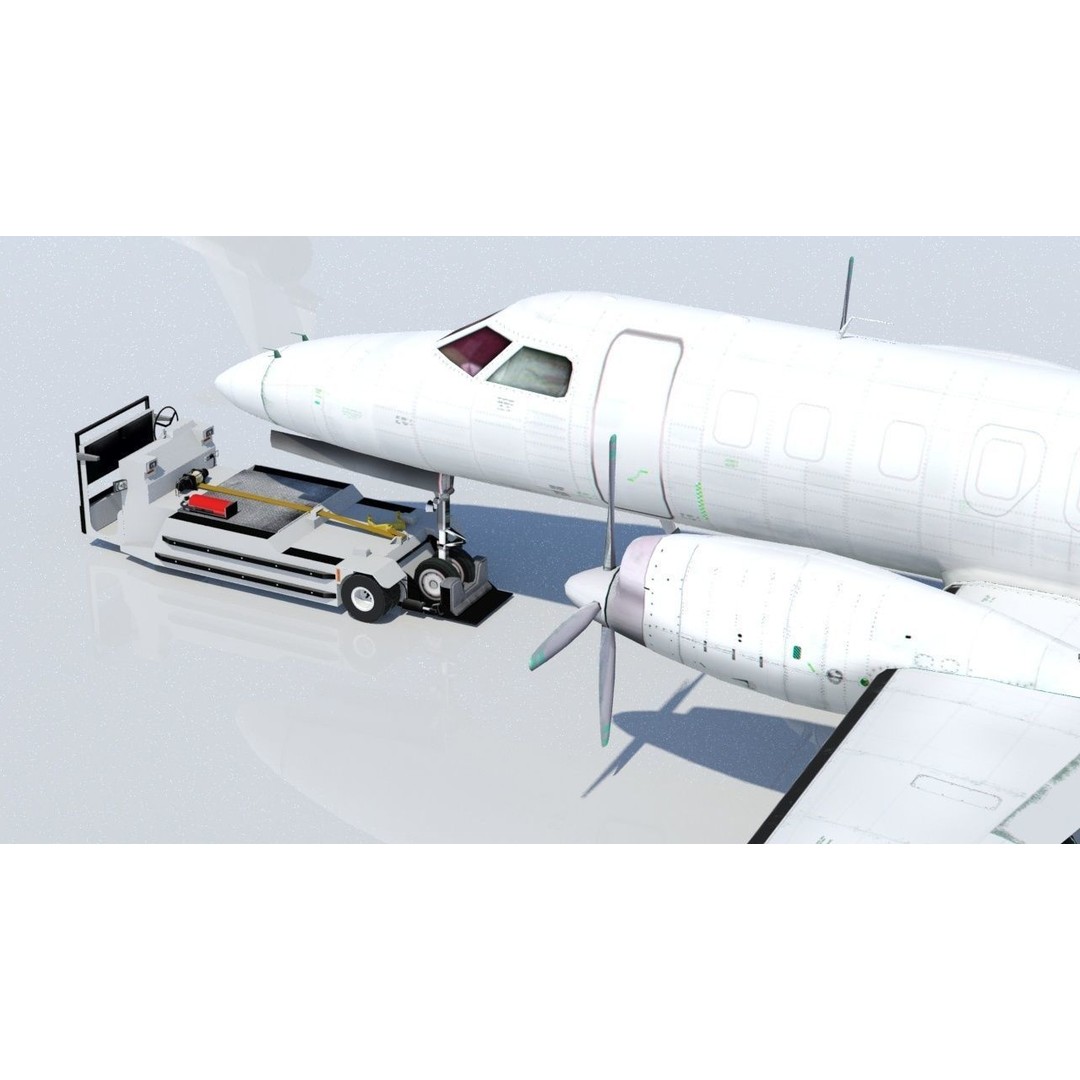 LEKTRO 8750 Tractor 3D Model – Low Poly Aircraft Towing Asset, FBX - View 3