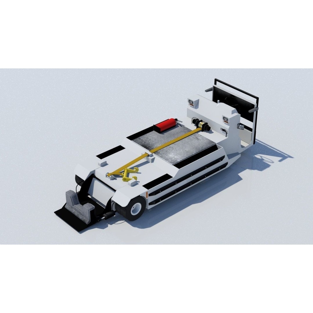 LEKTRO 8750 Tractor 3D Model – Low Poly Aircraft Towing Asset, FBX - View 4