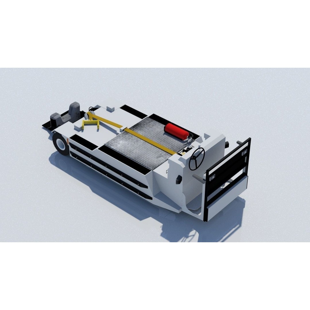 LEKTRO 8750 Tractor 3D Model – Low Poly Aircraft Towing Asset, FBX - View 5