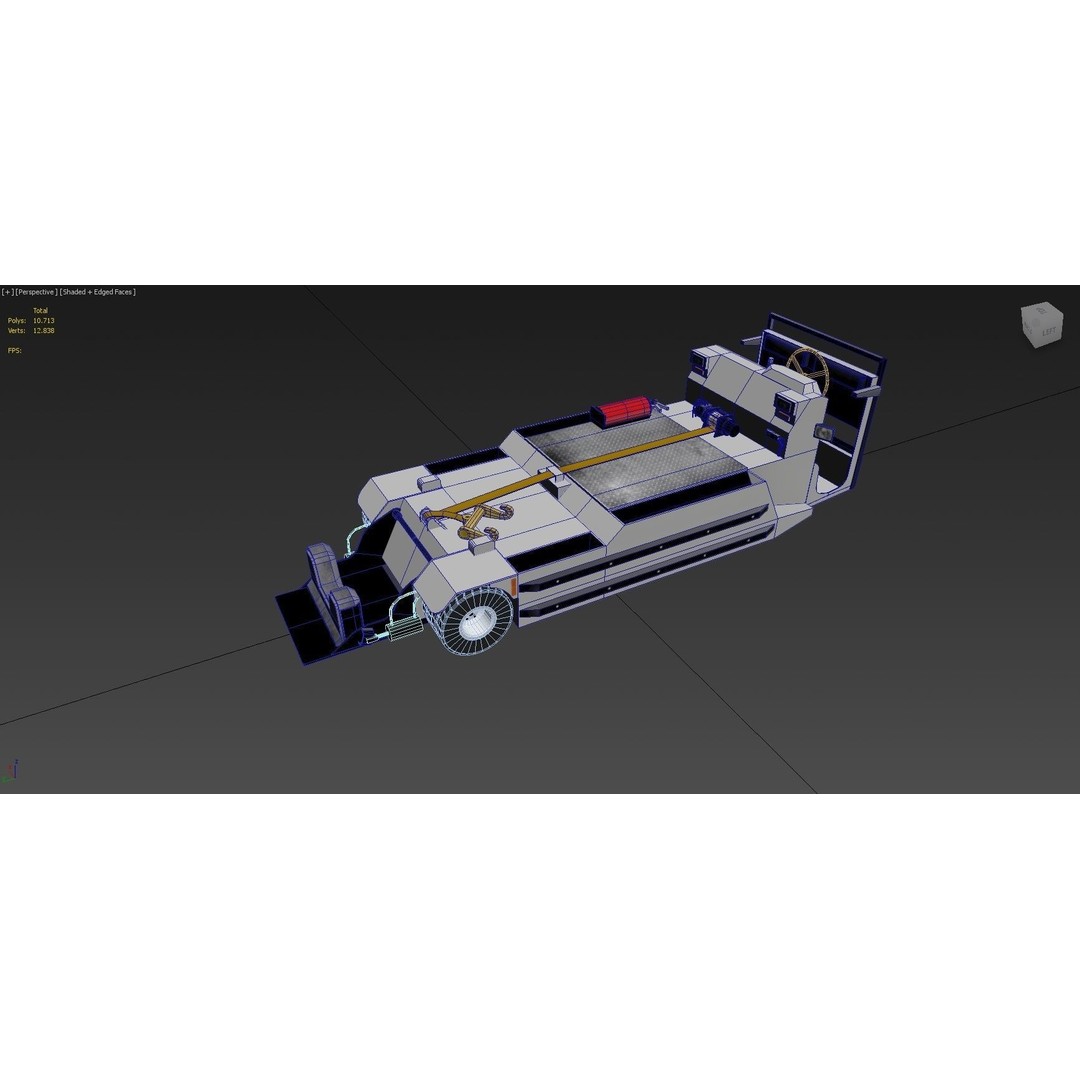 LEKTRO 8750 Tractor 3D Model – Low Poly Aircraft Towing Asset, FBX - View 8