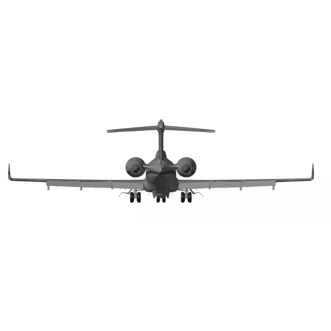 BOMBARDIER E-11A 3D Model – Low Poly Military Aircraft, FBX & OBJ - View 14