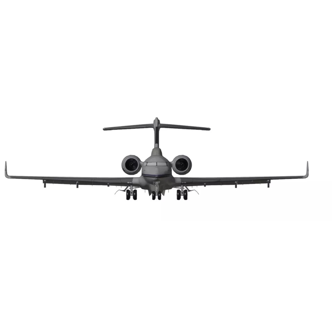 BOMBARDIER E-11A 3D Model – Low Poly Military Aircraft, FBX & OBJ - View 15