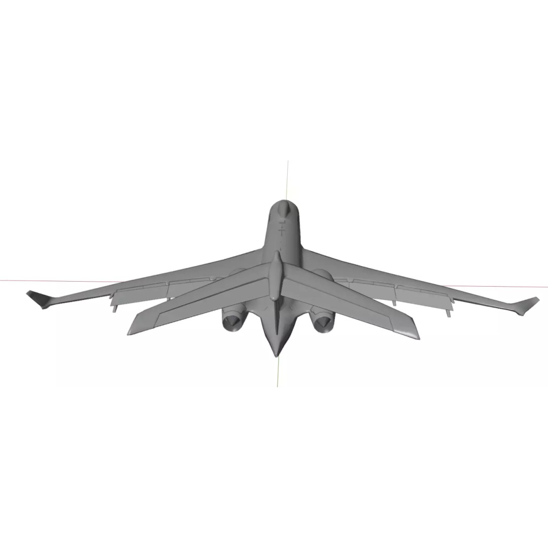 BOMBARDIER E-11A 3D Model – Low Poly Military Aircraft, FBX & OBJ - View 21