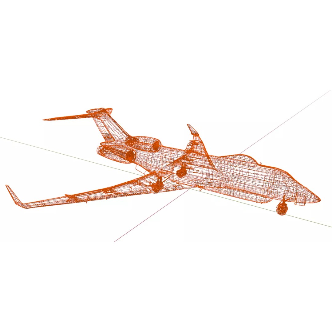 BOMBARDIER E-11A 3D Model – Low Poly Military Aircraft, FBX & OBJ - View 25