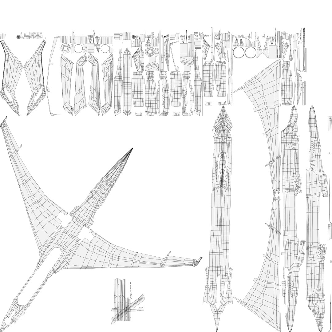 BOMBARDIER E-11A 3D Model – Low Poly Military Aircraft, FBX & OBJ - View 29