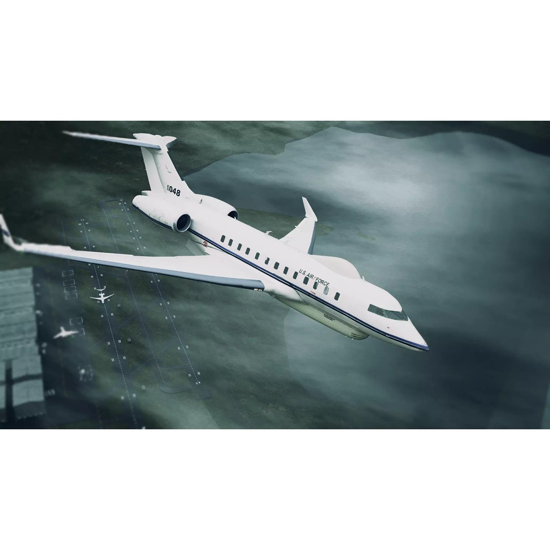 BOMBARDIER E-11A 3D Model – Low Poly Military Aircraft, FBX & OBJ - View 6