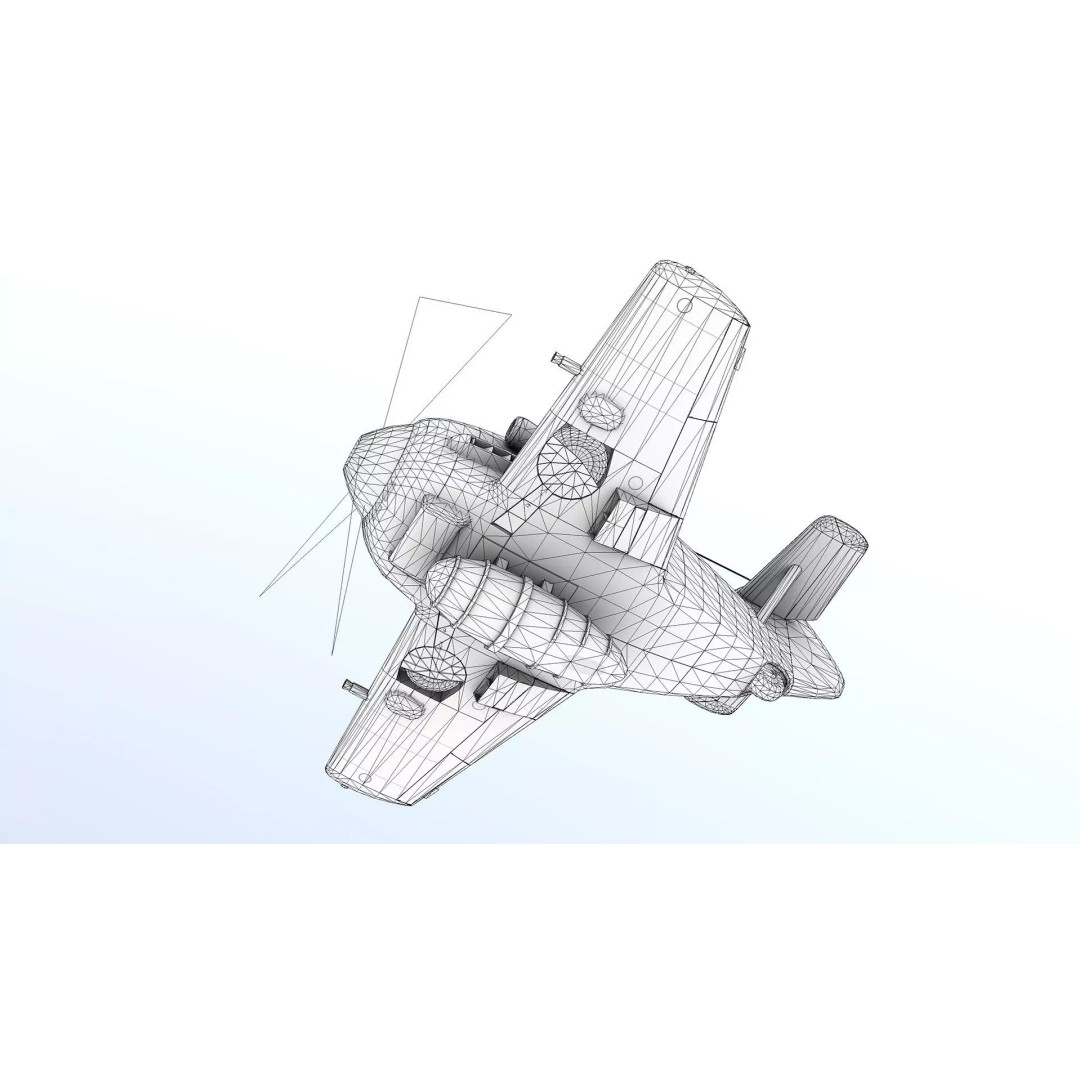 Messerschmitt Bf-109 3D Model – Toon Low Poly Game Asset, FBX - View 13