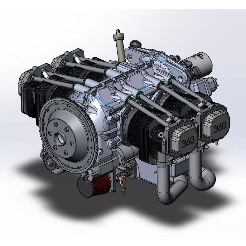 Lycoming 360 3D Model – High-Detail STL with Step File