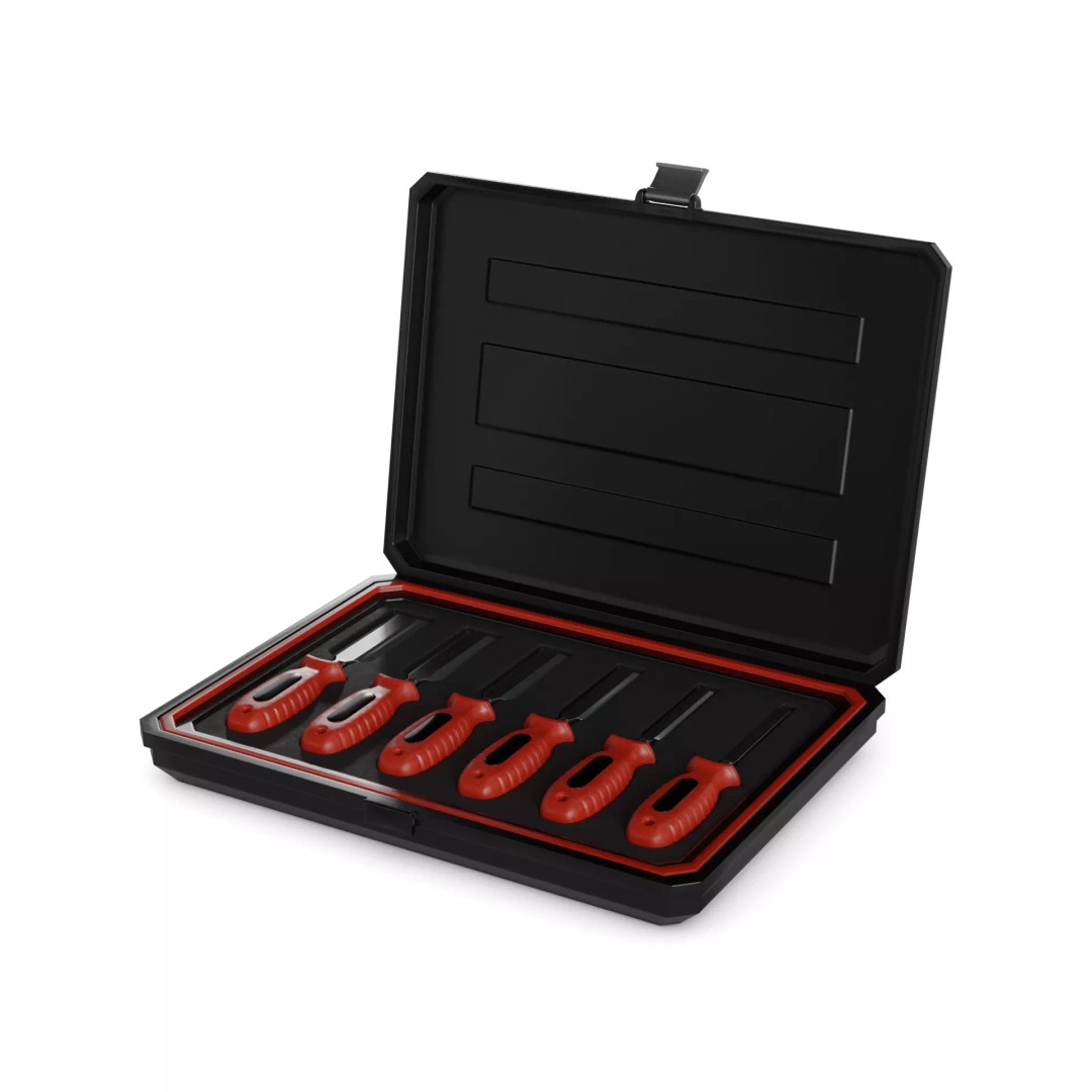 Chisel Set 3D Model – Realistic Low Poly DIY Essentials, FBX - View 2