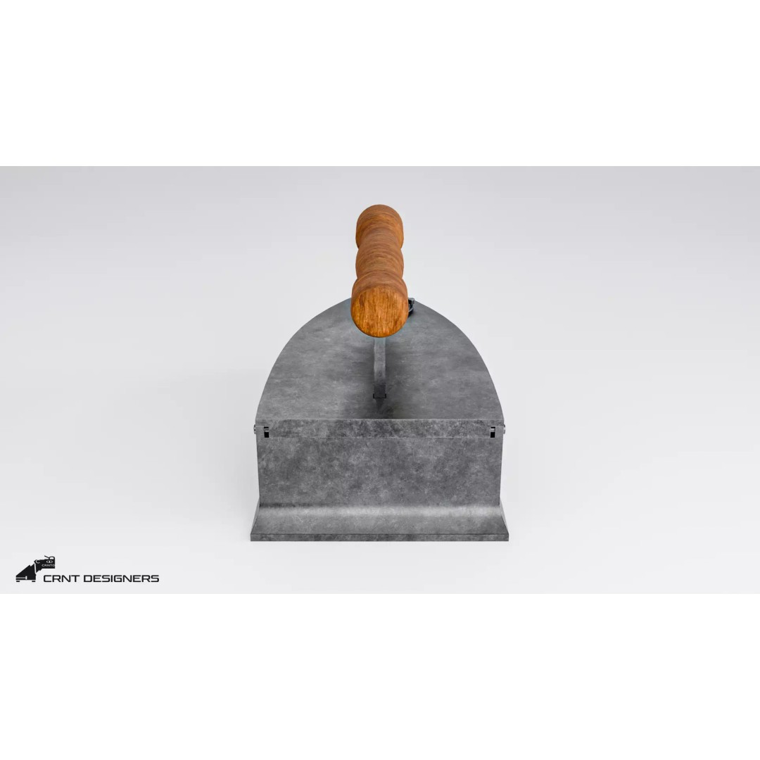 Vintage Coal Iron 3D Model – Low Poly PBR Asset, FBX, Blender - View 11