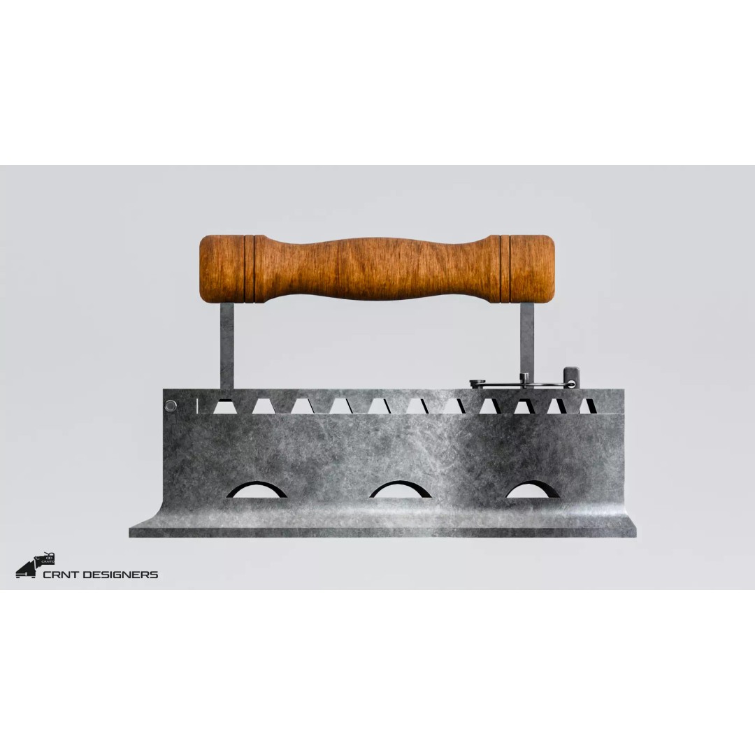 Vintage Coal Iron 3D Model – Low Poly PBR Asset, FBX, Blender - View 12