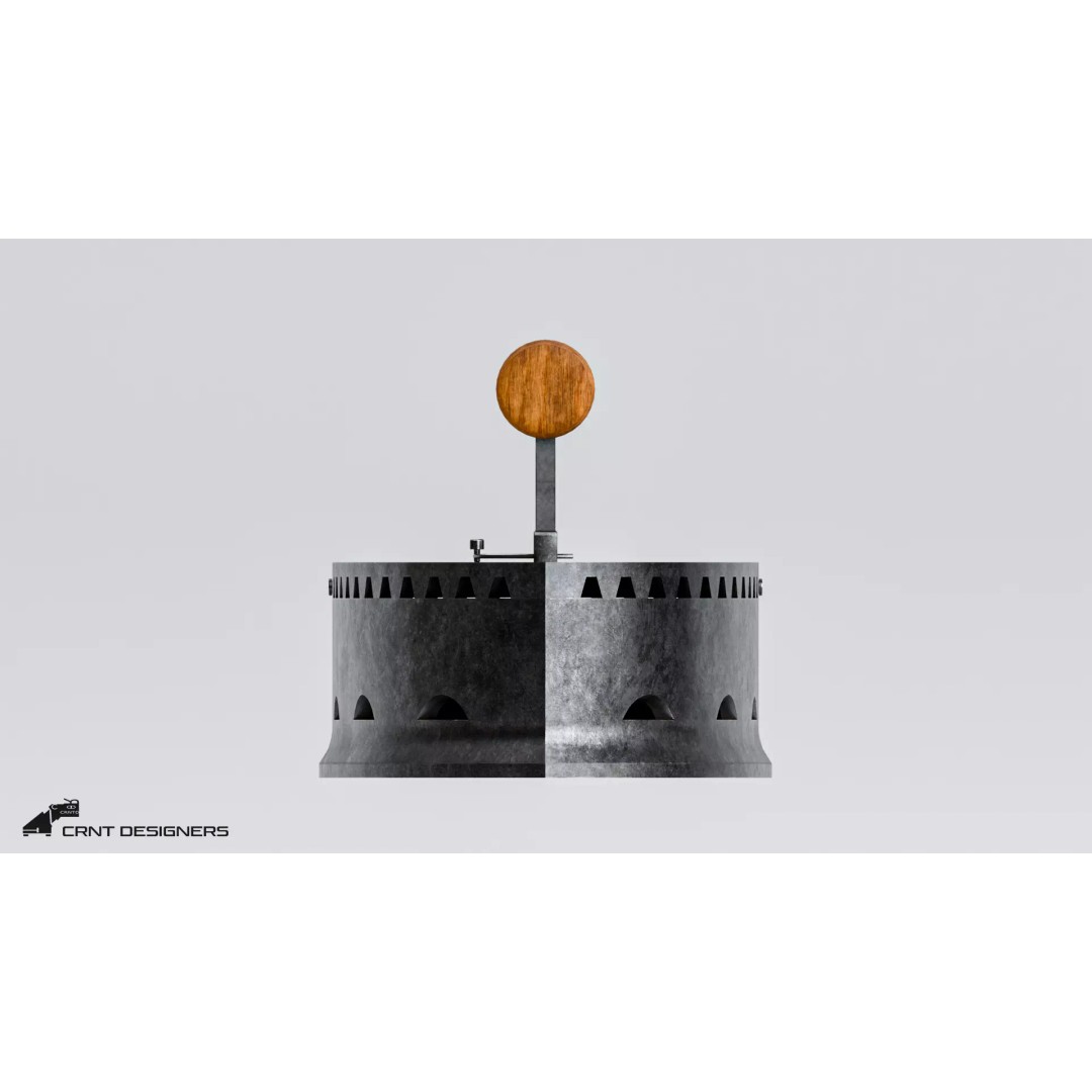 Vintage Coal Iron 3D Model – Low Poly PBR Asset, FBX, Blender - View 14