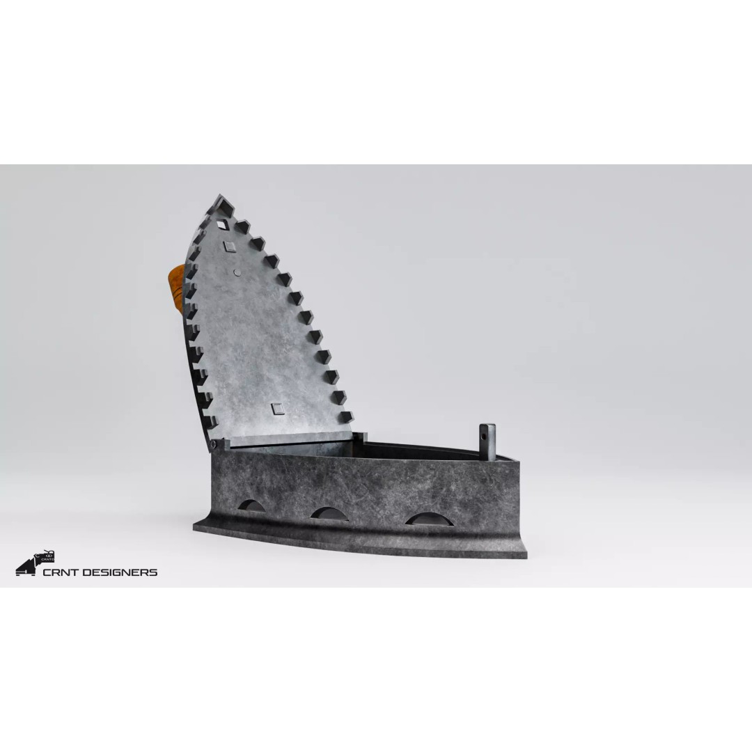 Vintage Coal Iron 3D Model – Low Poly PBR Asset, FBX, Blender - View 22
