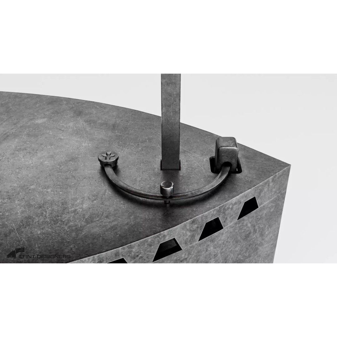 Vintage Coal Iron 3D Model – Low Poly PBR Asset, FBX, Blender - View 4