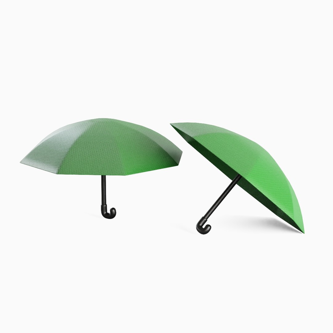Stylized Umbrella 3D Model – Low Poly PBR Asset for Games, FBX, Blender - View 5