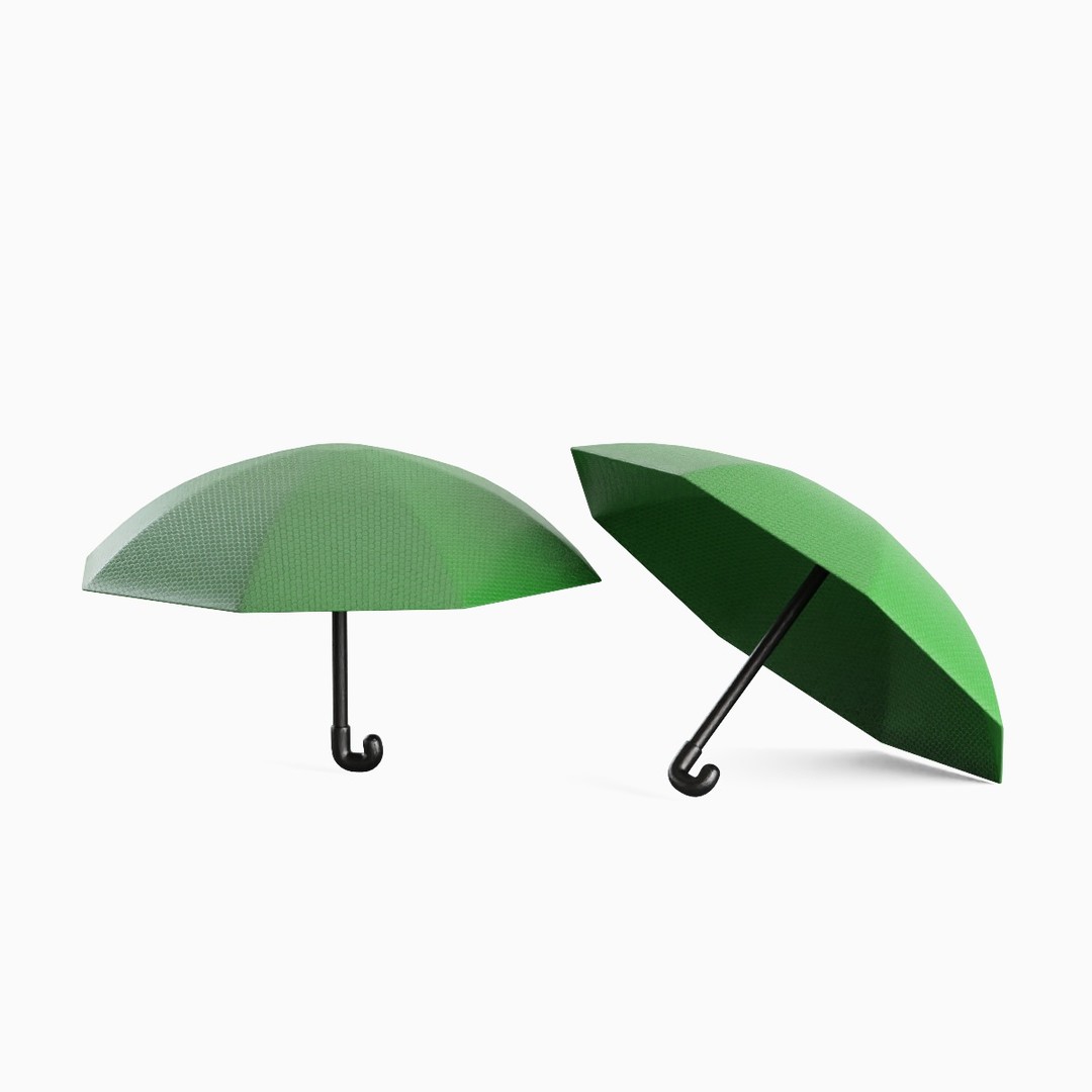 Stylized Umbrella 3D Model – Low Poly PBR Asset for Games, FBX, Blender - View 6
