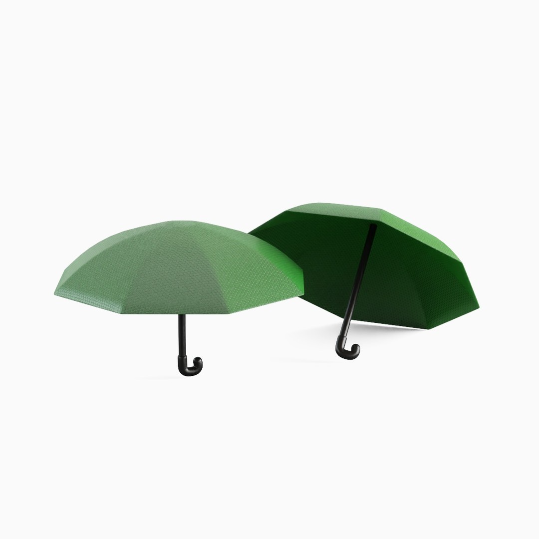 Stylized Umbrella 3D Model – Low Poly PBR Asset for Games, FBX, Blender - View 7