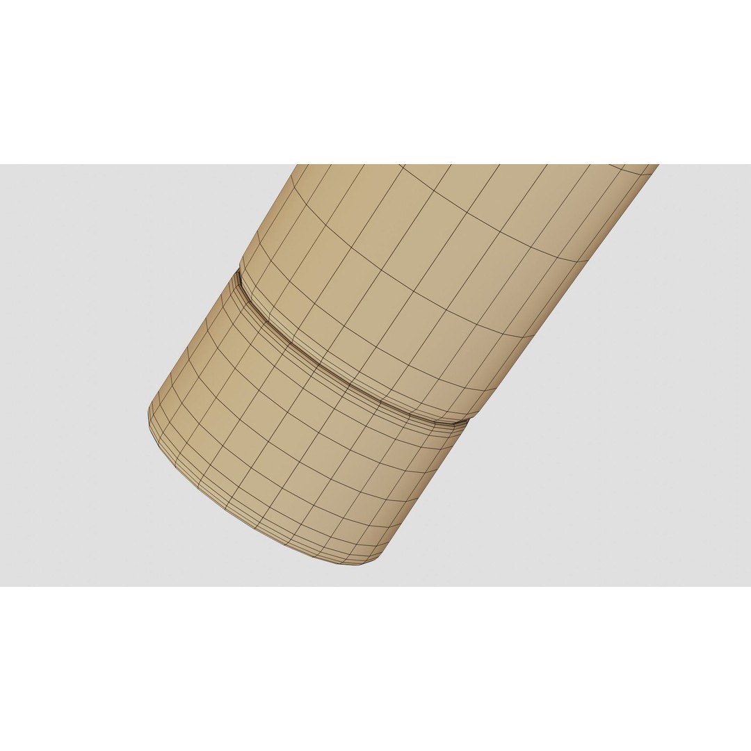 Black Cosmetic Tube 3D Model – PBR Textured, Blender, FBX, Game Ready - View 10