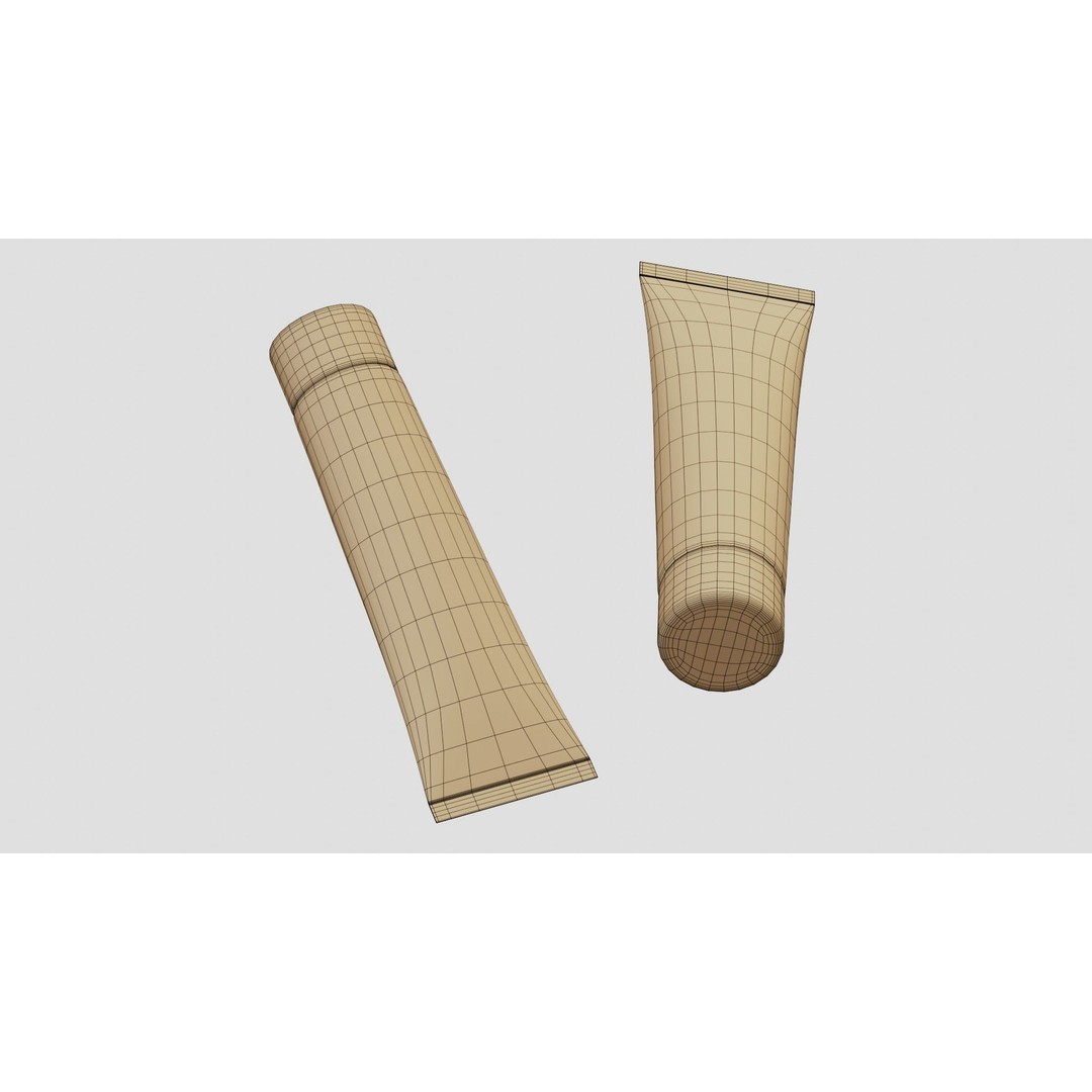 Black Cosmetic Tube 3D Model – PBR Textured, Blender, FBX, Game Ready - View 11