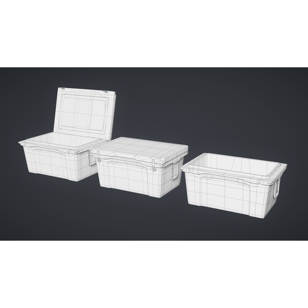 Fishing Cooler 3D Model – Low Poly Game Ready Asset, FBX