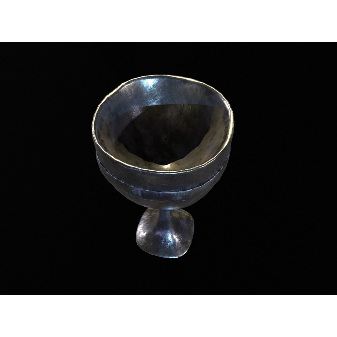Royal Skinny Chalice 3D Model – Low Poly Kitchenware, FBX, PBR Textures - View 19