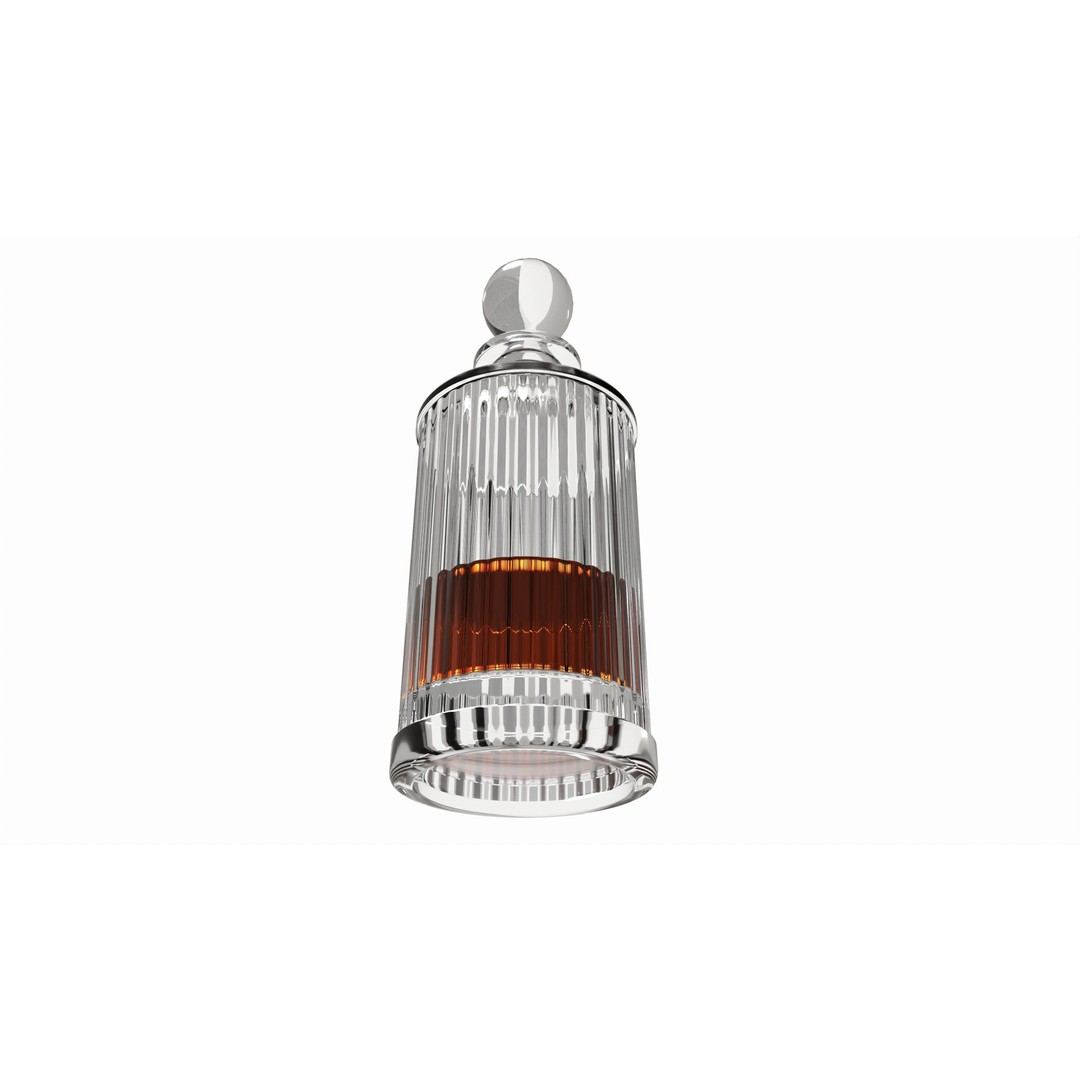Bourbon Brandy Liquor Decanter 3D Model – High Quality PBR Asset, FBX - View 3