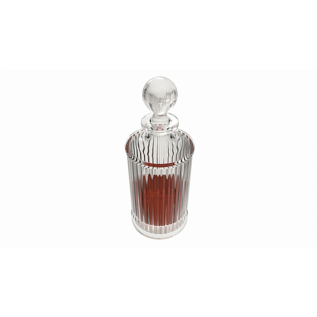 Bourbon Brandy Liquor Decanter 3D Model – High Quality PBR Asset, FBX - View 4
