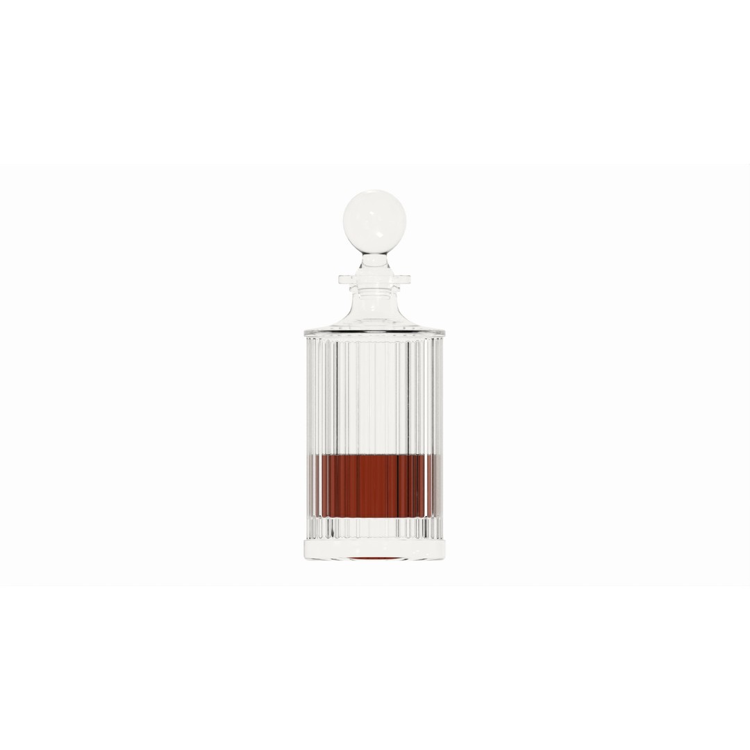Bourbon Brandy Liquor Decanter 3D Model – High Quality PBR Asset, FBX - View 5