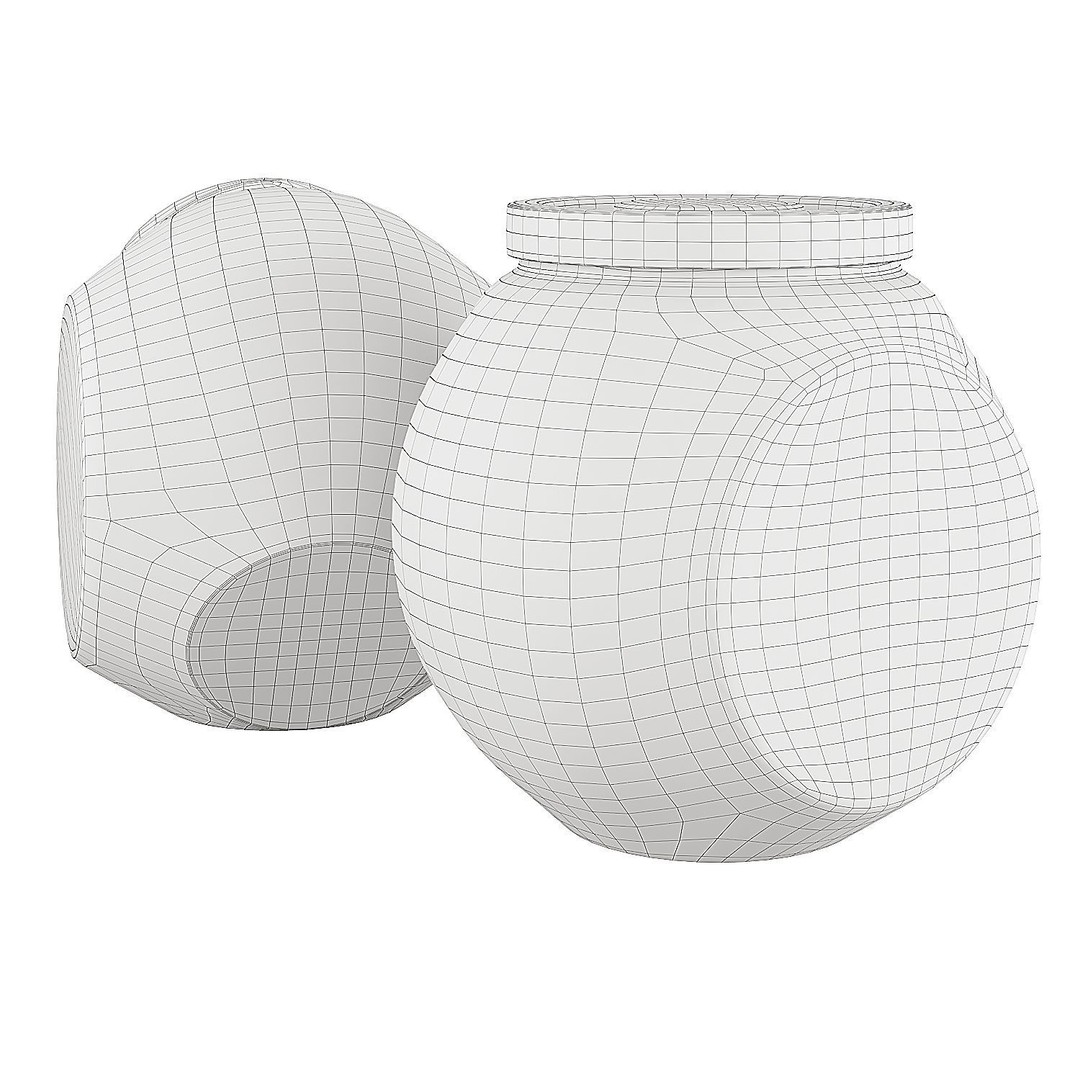 Chocolate Chip Cookies 3D Model – PBR Textured Glass Jar for Games - View 11