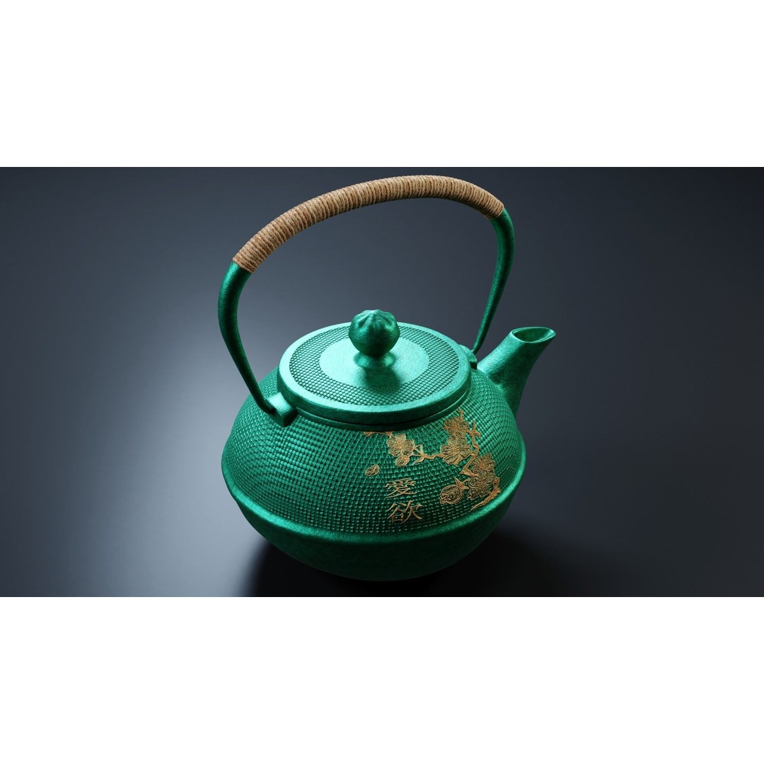 Oriental Iron Teapot 3D Model – Photorealistic Kitchenware, PBR, Blender - View 10