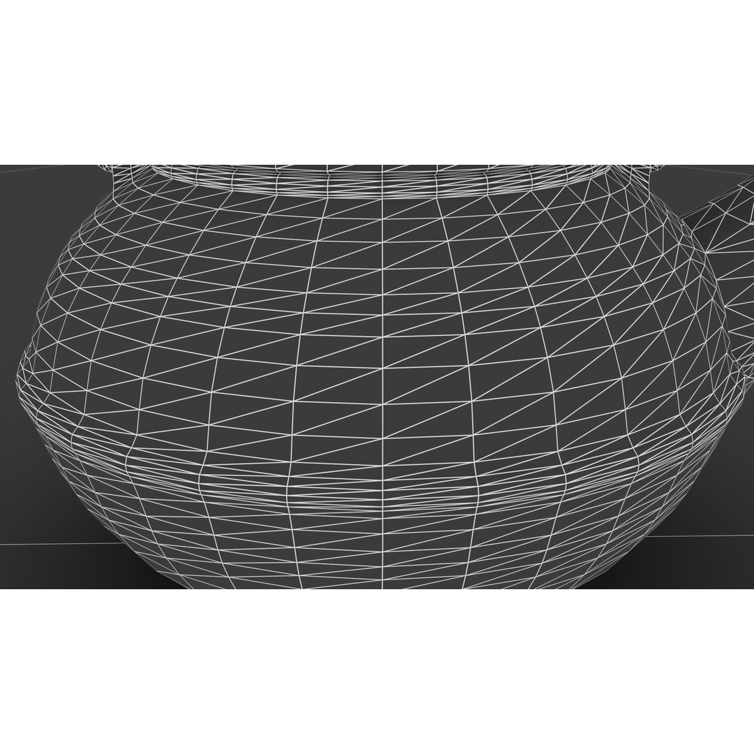 Oriental Iron Teapot 3D Model – Photorealistic Kitchenware, PBR, Blender - View 23