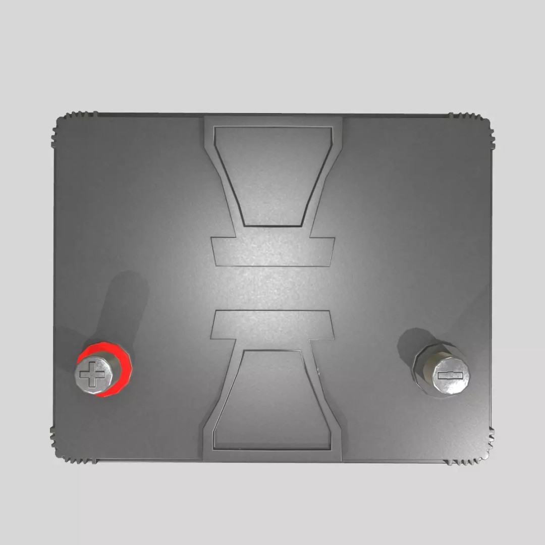 Car Battery 3D Model – Low Poly PBR Asset, FBX, OBJ, Blender - View 16