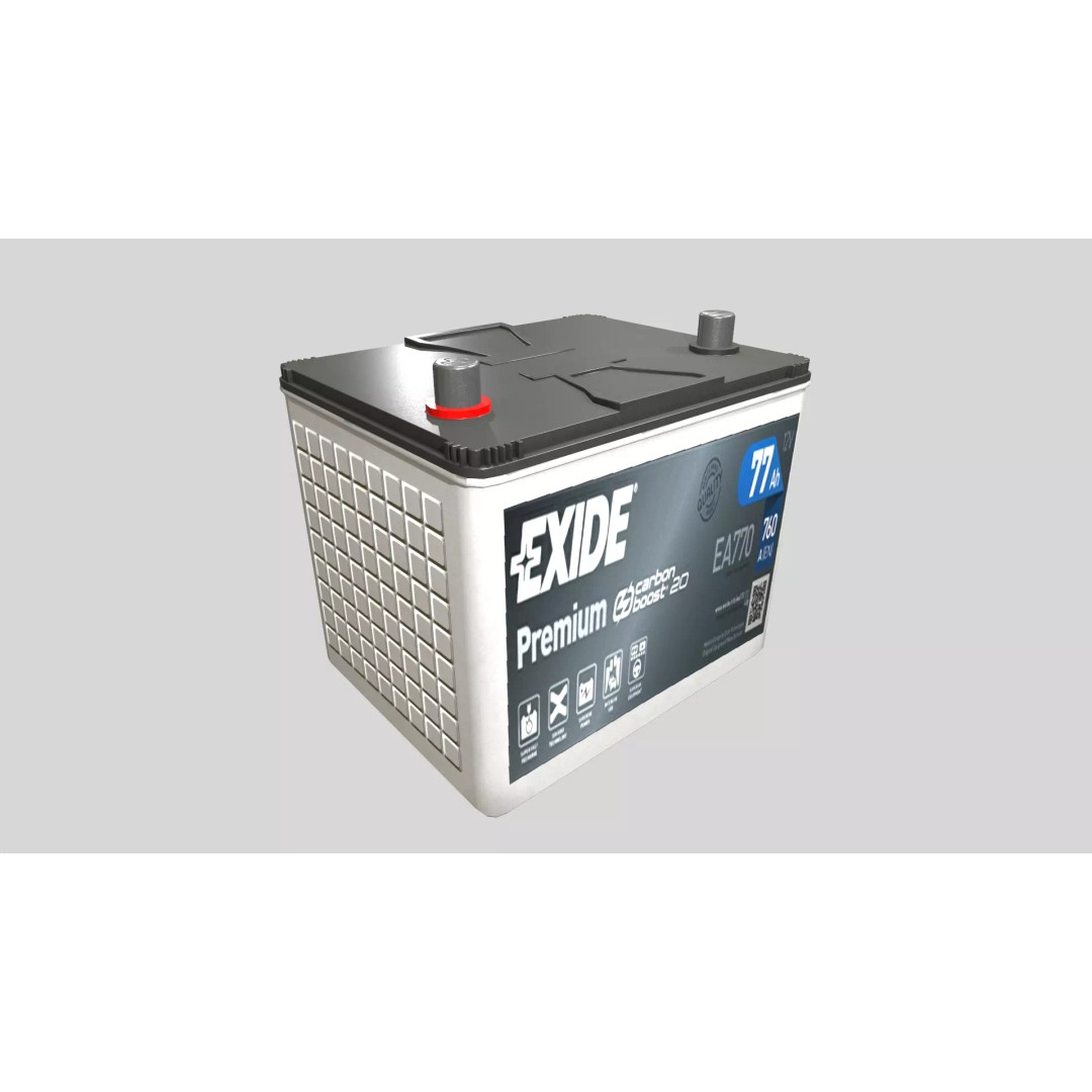 Car Battery 3D Model – Low Poly PBR Asset, FBX, OBJ, Blender - View 17