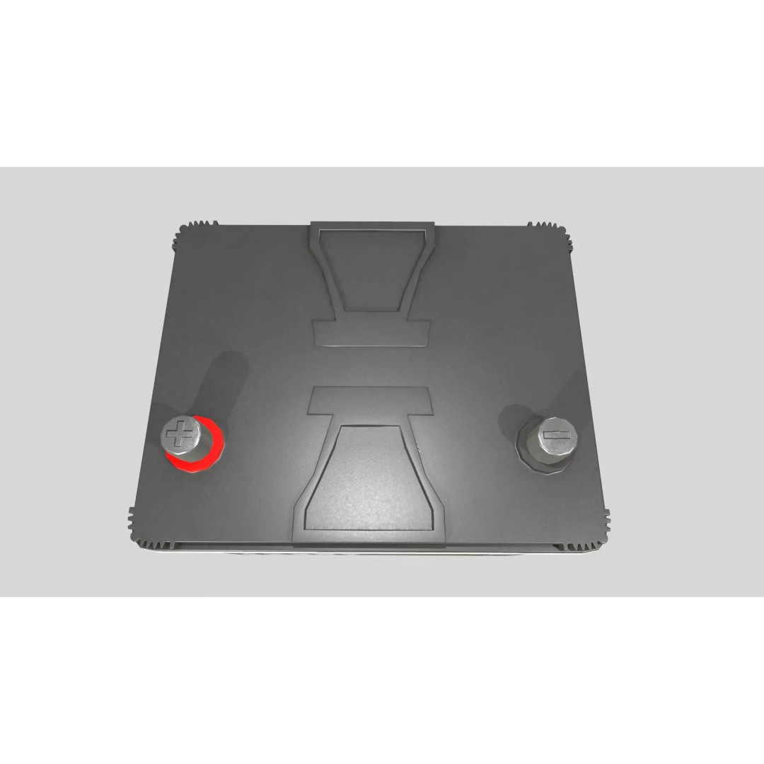 Car Battery 3D Model – Low Poly PBR Asset, FBX, OBJ, Blender - View 5
